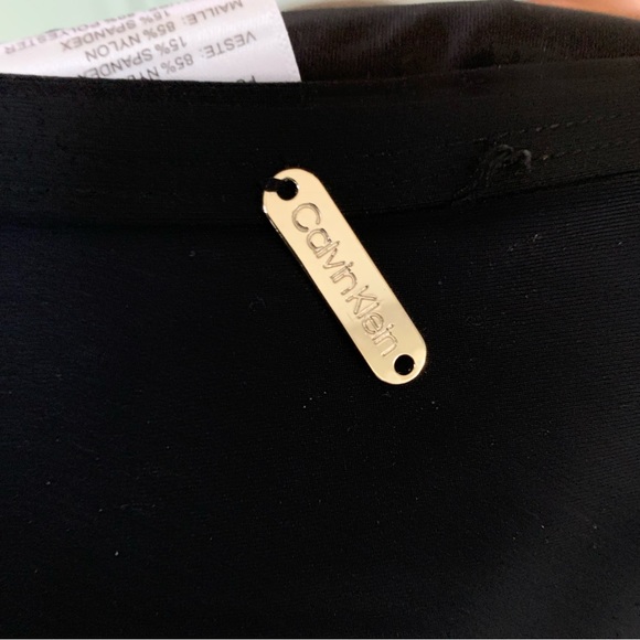 Calvin Klein Black Garden Floral Starburst Printed One-Piece Swimsuit - Picture 8 of 11